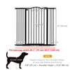 Extra Tall Dog Gate with Door, Pressure Fit, Auto Close, Double Locking for Doorways Hallways Stairs, 29