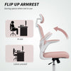 Ergonomic Office Chair, Mesh Desk Chair with Adjustable Headrest, Lumbar Support and Height, Flip-Up Armrests, Pink