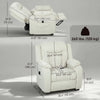 Massage Recliner Chair with Quiet Brushless Motor Pet-Friendly Fabric Power Recliner with 2 Memory Positions