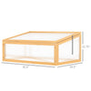 Wooden Cold Frame Greenhouse Garden Portable Raised Planter with Openable Top for Indoor, Outdoor, Flowers, Vegetables, Plants, 35.5