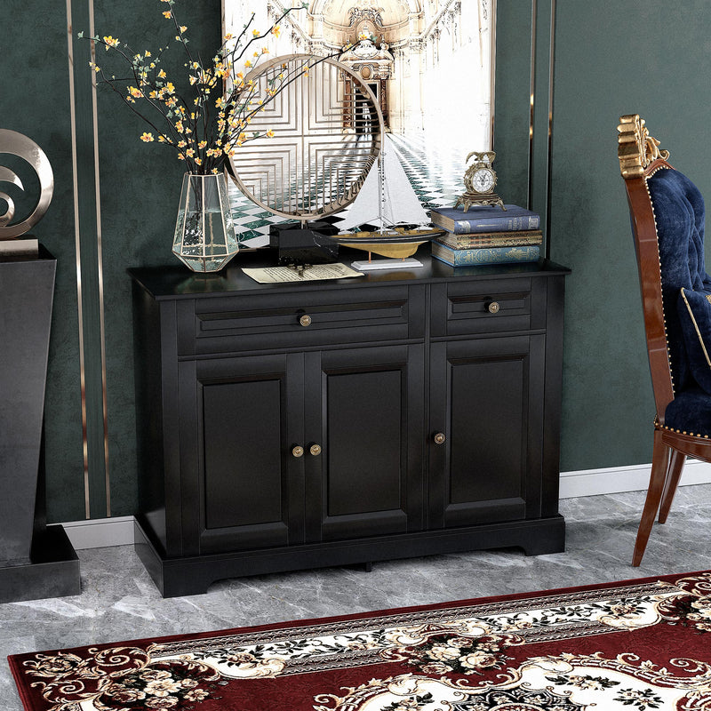 Modern Sideboard Cabinet, Buffet Cabinet with 2 Drawers and Adjustable Shelves, Buffets Tables for Dining Room