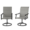 Outdoor Swivel Dining Chairs Set of 2, High Back Swivel Chairs with All Weather Mesh for Deck, Backyard, Poolside