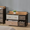 5-Bin Dresser Storage Tower Cabinet Organizer Unit, Easy Pull Fabric Bins with Metal Frame for Bedroom