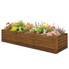 8 x 2.6 x 1.5ft Galvanized Raised Garden Bed, Reinforced Outdoor Planter Box with Open Bottom, Green