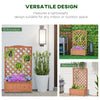 Wood Planter with Trellis for Vine Climbing, Raised Garden Bed to Grow Vegetables for Backyard, 28