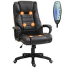 Massage Office Chair, High Back Executive Office Chair with 6-Point Vibration, Timer, Adjustable Height, Swivel Seat and Rocking Function, Black