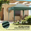 6.6'x6.6' Pop Up Canopy Tent with Sidewalls, Instant Sun Shelter Camping Gazebo with Carry Bag, Dark Green