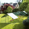 Metal Chicken Coop with Water- and UV-Protection Cover for Backyard Hen, Duck, Rabbit, 39.4' x 9.8' x 6.4'