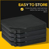 Set of 4 Parasol Base Stand Weights for Banana Hanging Cantilever Umbrella, Can Be Filled with Sand or Water, Black