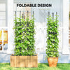 Foldable Garden Trellis, 33.5 x 77.6 Inch Lattice Climbing Support Trellis for Garden, DIY Assembly, Black