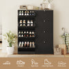Modern Shoe Storage Cabinet with 4 Flip Drawers and Adjustable Shelves, Shoe Cabinet for 18-24 Pairs of Shoes, Black