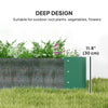 6 x 3 x 1ft Galvanized Raised Garden Bed, Reinforced Outdoor Planter Box with Open Bottom, Green