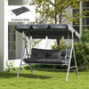 4-Piece Back and Seat Cushion Pillows Replacement and Pillows, Patio Chair Cushions Set with Ties, Grey