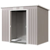 7' x 4' Galvanised Steel Garden Shed, with Foundation Kit -