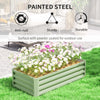 Galvanized Raised Garden Bed, Outdoor Planter Box for Vegetables, Flowers, Herbs, 4' x 2' x 1', Light Green