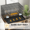 Birdcage for Canaries, Lovebirds Finches, Budgie Cage with Removable Tray, Bottom Mesh Panel, Wooden Perches, Swing, Ramp, Food Containers, 30