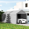 Carport, 10 x 20 ft Portable Garage with 2 Roll-Up Doors and Removable Sidewalls for Car, Truck, Boat