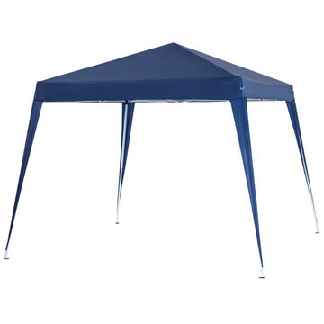 Auvent escamotable de 8 pi x 8 pi, tente pliante d'extérieur, tente de fête portable avec sac de transport pour camping, pique-nique, bleu