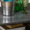Outdoor Patio PE Rattan Coffee Table with Storage Shelf, Wicker Side Table with Glass Top, Black