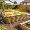 8 x 2.6 x 1.5ft Galvanized Raised Garden Bed, Reinforced Outdoor Planter Box with Open Bottom, Green