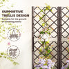 Raised Garden Bed with Trellis, PE Rattan Flower Bed with Drainage Holes and Drain Plugs, 47