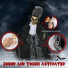6FT Life Size Halloween Animatronics, Animated Grim Reaper Groom with Sound Motion Activated & Light Up Eyes