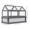 Raised Garden Flower Bed Kit with Greenhouse, Wooden Cold Frame Planter with Open Roofs, 48