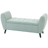 Upholstered Storage Bench with Arms, Modern Ottoman Bench for Bedroom, Entryway, and Living Room