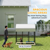 Outdoor Dog Kennel with Roof, 6' x 4' x 6' Heavy Duty Welded Wire Dog Playpen Enclosure with Escape-proof Lock