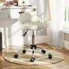 Salon Stool, Adjustable Rolling Stool, White
