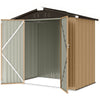 6.5' x 4' Outdoor Storage Shed, Metal Garden Shed with Lockable Double Doors, 4 Vents