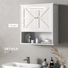 Farmhouse Bathroom Medicine Cabinet, Wall Cabinet with Barn Doors, and Adjustable Shelf for Laundry Room, White