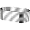 5 x 2.5 x 2 ft Galvanized Raised Garden Bed, Easy DIY Oval Planter Box with Safety Edging and Gloves, Silver
