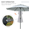 9FT 3 Tiers Patio Umbrella Outdoor Market Umbrella with Crank, Push Button Tilt for Deck, Backyard and Lawn, Cream White
