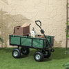 Steel Garden Cart, Utility Wagon Cart with Removable Liner, Quick-Release Sides, 10