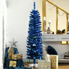 5ft Pencil Christmas Trees, Skinny Artificial Christmas Tree for Xmas Holiday Decor, Deep