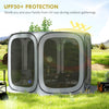 11 x 11ft Pop Up Screen Tent, UPF50+ Portable Camping Gazebo Screen House with Carry Bag, Light Grey