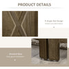 4-panel Wall Partition Farmhouse Room Separator with Foldable Design Wooden Frame 5.6FT, Brown