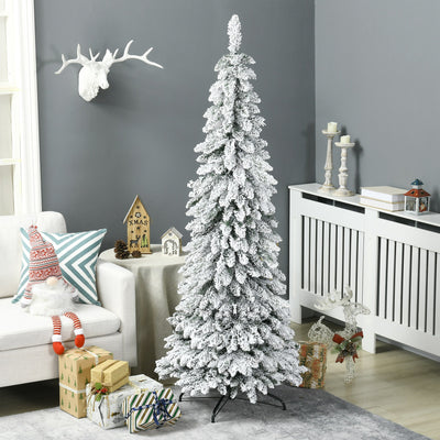 7' PVC Slim Pencil Artificial Christmas Tree 500 Branch Tips