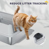 XL Stainless Steel Cat Litter Box for Big and Multiple Cats with High Wall Side, Scoop, Easy Cleaning & Odor Free
