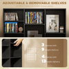 Media Storage Cabinet, 9-Tier DVD Shelf with 21 Adjustable Shelves, Holds 835 CDs, 500 DVDs or 640 Blu-rays