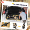 Pet Stroller Foldable Carrier for Cat, Dog and More 4 Wheels Travel Jogger with Cup Holder, Storage Basket, 360 ° swiveling front wheels, Easy Fold, Coffee