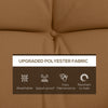 4-Piece Back and Seat Cushion Pillows Replacement and Pillows, Patio Chair Cushions Set with Ties, Tan