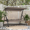 3 Seater Porch Swing Convertible Swing Chair Bed Cushioned