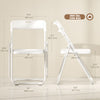 Folding Chairs 6 Pack, Plastic Foldable Chairs with Vent, Carry Hole and Steel Frame for Home, Office, Dining