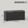 Shoe Storage Bench with Padded Seat, Entryway Bench Holds up to 352 lb, Shoe Organizer, 8 Pairs, Black Wood Grain