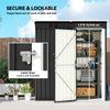 5 x 3 ft Outdoor Storage Shed, Lean-to Metal Garden Shed with Lockable Door and Vents, Dark Grey