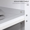 Sideboard, Modern Kitchen Storage Cabinet with Drawers and Adjustable Shelf, for Living Room and Entryway, White