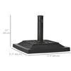 26 lb Heavy Duty Patio Umbrella Base, Square Resin Market Umbrella Stand for Outdoor, Garden, Backyard, Black