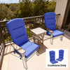 Patio Chair Cushion for Adirondack Chairs Replacement Cushion with Back and Ties, Navy Blue